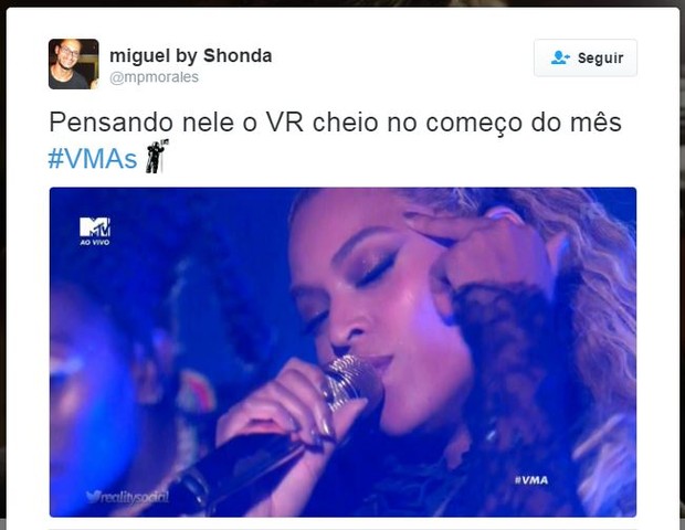 Internautas comentam apresentação de Beyoncé (Foto: Twitter / Reprodução)
