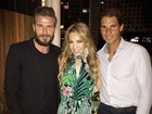 Thalia encontra David Beckham e Rafael Nadal na noite de Miami