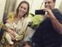 Dani Monteiro posa com o filho recém-nascido: 'Primeira selfie'