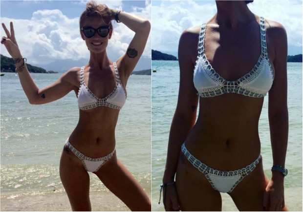 A modelo Cintia Dicker aposta na criação de biquínis sexy para verão:  &#39;Tanga levanta bumbum valoriza o corpo&#39; (Foto: Reprodução do Instagram)