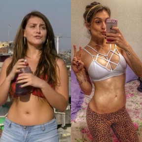 Aimée Madureira antes e depois (Foto: Arquivo Pessoal)