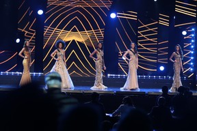 As cinco finalistas do Miss São Paulo (Foto: Renata D&#39;Almeida / EGO)