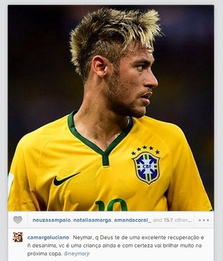 Luciano Camargo lamenta a saída de Neymar na Copa (Foto: Reprodução/ Instagram)