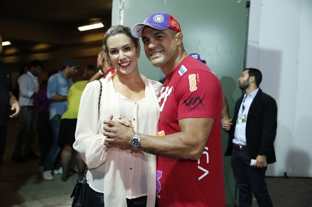 Joana Prado e Vitor Belfort em dia de UFC, no Rio (Foto: Felipe Panfili e Felipe Assumpção / AgNews)
