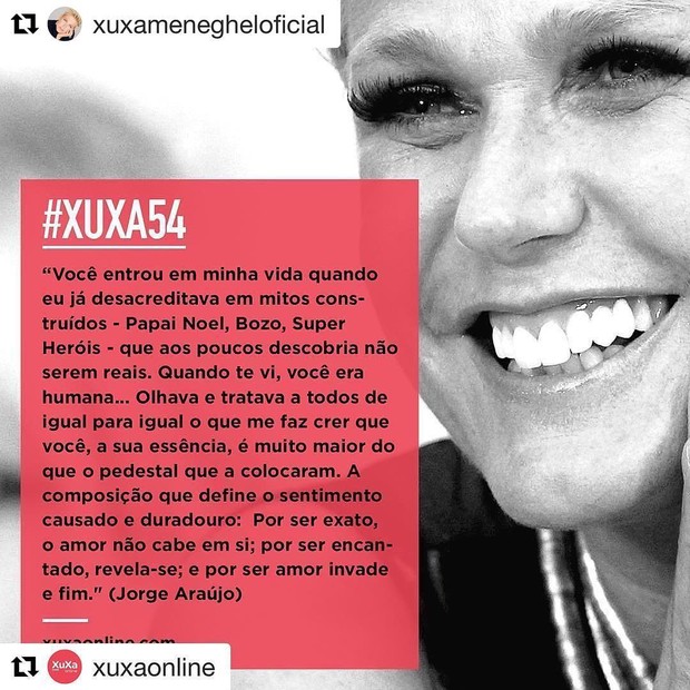 Letícia Spiller faz homenagem a Xuxa no dia do seu aniversário (Foto: Reprodução/Instagram)