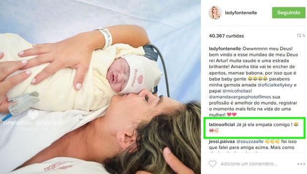 Latino comenta nascimento do terceiro filho de Kelly Key (Foto: Instagram / Reprodução)