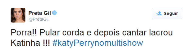 Famosos comentam sobre show de Katy Perry (Foto: Twitter / Reprodução)
