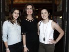 Fátima Bernardes vai com as filhas ao show de Tiago Iorc no Rio