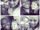 Fernanda Souza posta montagem de fotos com sogros: 'Amo vocês'