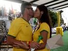 Fran e Diego comemoram com beijo apaixonado a vitória do Brasil