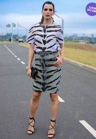 Look do dia: Fernanda Motta aposta em animal print durante a SPFW