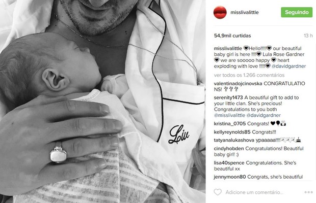 Liv Tyler anuncia nascimento da filha (Foto: Reprodução / Instagram)