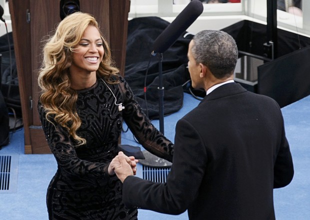 Beyoncé na posse de Barack Obama (Foto: AFP)