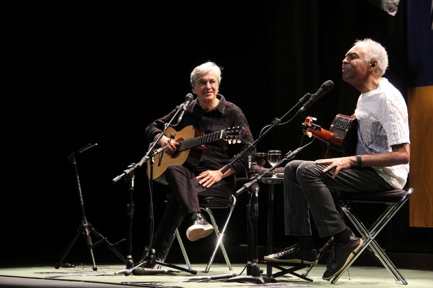 Caetano e Gil (Foto: Wallace Barbosa/AgNews)