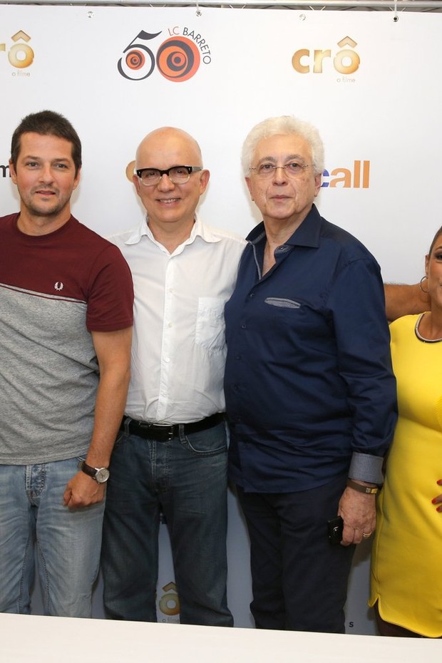 Aguinaldo Silva, Carlos Machado e Marcelo Serrado na coletiva do filme “Crô - O Filme” (Foto: Felipe Panfili/AgNews)