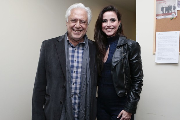 Antônio Fagundes e a namorada (Foto: Rafael Cusato/Photo Rio News)