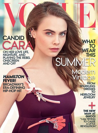 Cara Delevingne em capa da Vogue  (Foto: Reprodução)
