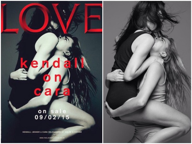Cara Delevingne e Kendall Jenner na capa da Love Magazine (Foto: Divulgação)