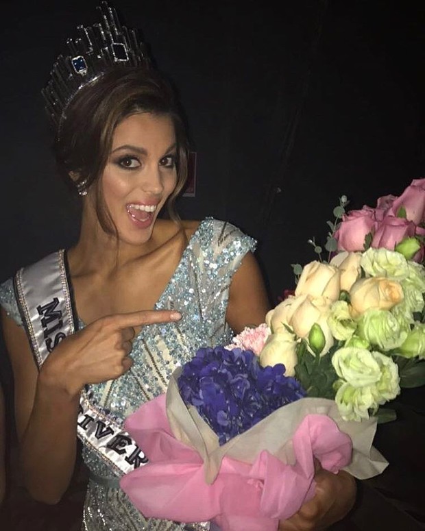 Iris Mittenaere em seu primeiro post como Miss Universo (Foto: Reprodução/Instagram)
