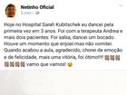 Netinho comemora em post: 'Hoje dancei pela primeira vez em três anos'