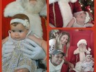 Debby Lagranha leva a filha para ver Papai Noel: 'Meu primeiro Natal'
