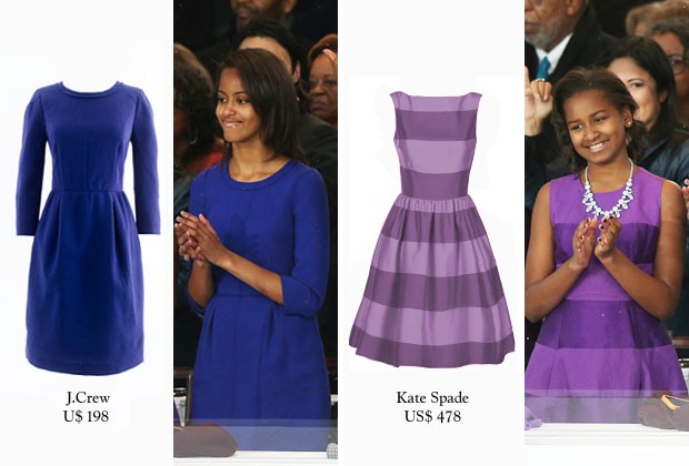 Vestidos das Filhas de Barack Obama (Foto: AFP/reprodução)