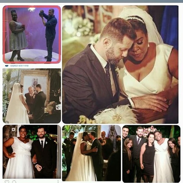 Cacau Protásio faz montagem de fotos do casamento (Foto: Instagram)