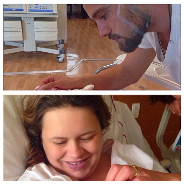 Mariana Bridi e Rafael Cardoso na maternidade (Foto: Reprodução/Instagram)