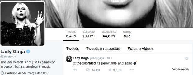 Lady Gaga comenta vestido (Foto: Reprodução/Twitter)