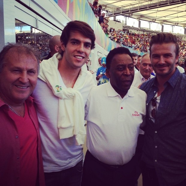 Zico, Kaká, Pelé e David Beckham (Foto: Instagram / Reprodução)