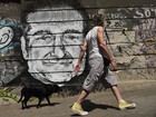 Robin Williams tem rosto grafitado em muro de Belgrado, na Sérvia