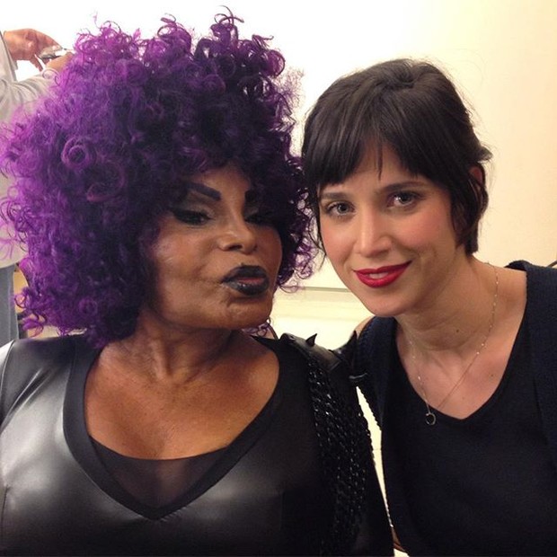 Elza Soares com Mel Lisboa após show em São Paulo (Foto: reprodução/instagram)