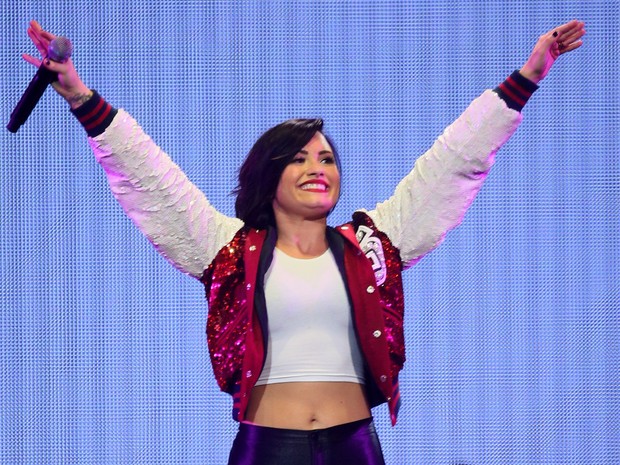Demi Lovato em show em St Paul, Minnesota, nos Estados Unidos (Foto: Adam Bettcher/ Getty Images )