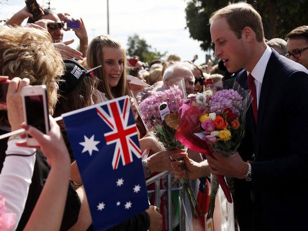 Príncipe William em centro comunitário em Adelaide, na Austrália (Foto: Morne de Klerk/ Reuters)