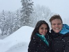 Thais Fersoza e Michel Teló na neve: 'Corpo congelado, coração aquecido'