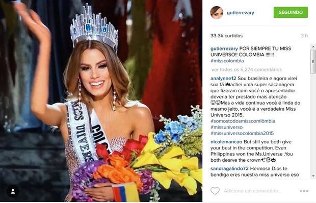 Miss Colombia Ariadna Gutiérrez (Foto: Reprodução/Instagram)