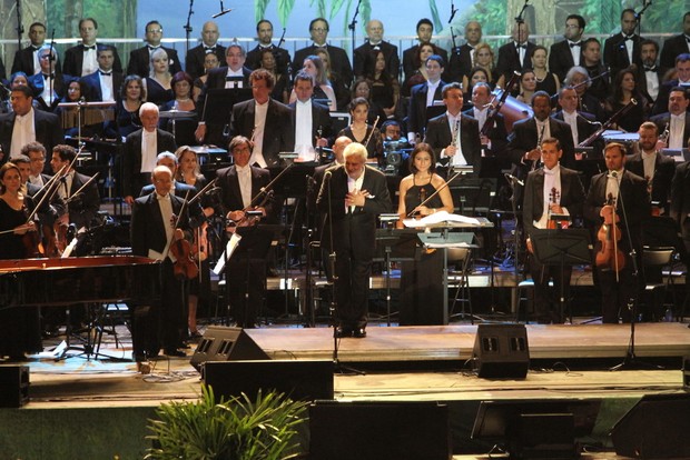 Apresnetação do tenor espanhol Plácido Domingo (Foto: Ag News)