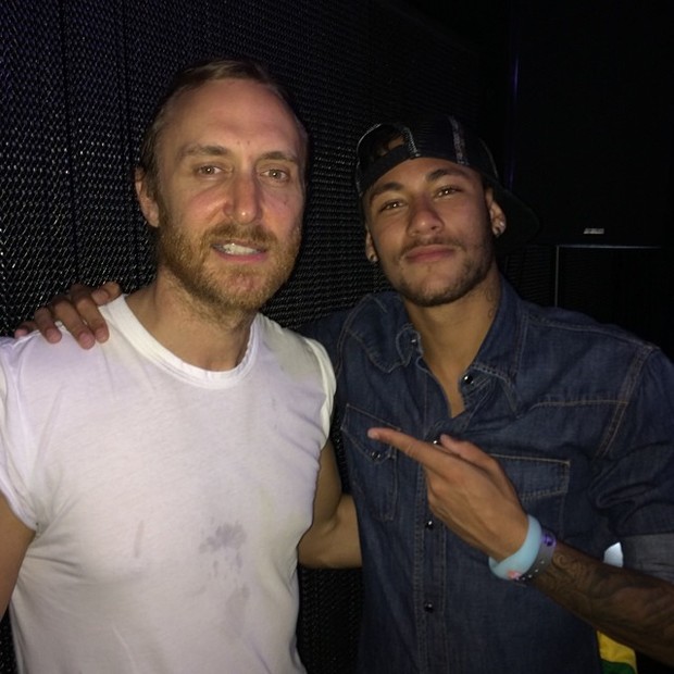 David Guetta e Neymar em Ibiza, na Espanha (Foto: Instagram/ Reprodução)