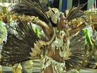 Quitéria Chagas desfila barriguinha na passarela do samba carioca