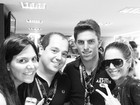 Danielle Winits e o namorado vão a Interlagos conferir GP do Brasil