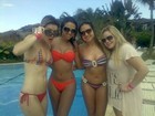 Vidão! Ex-BBBs curtem piscina em Angra dos Reis, no Rio