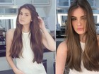 Camila Queiroz mostra antes e depois de 'mudança de visual' na web