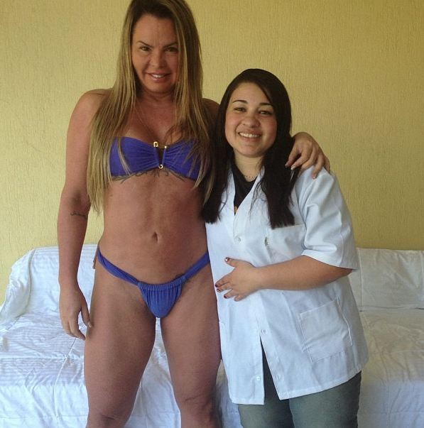 Cristina Mortágua e massoterapeuta (Foto: Instagram / Reprodução)