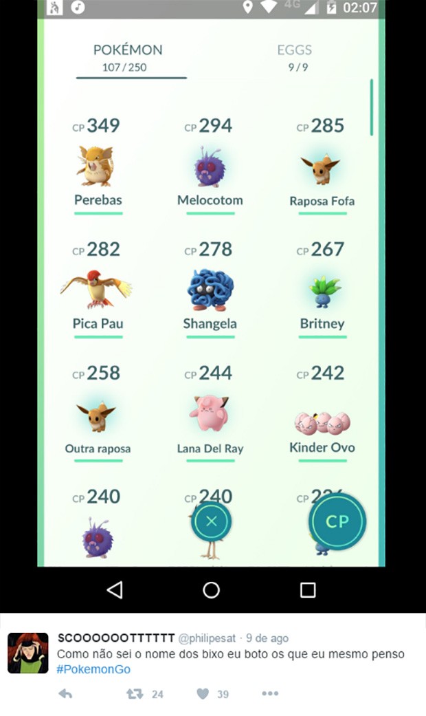 TROCADILHOS COM NOMES DE POKÉMON 