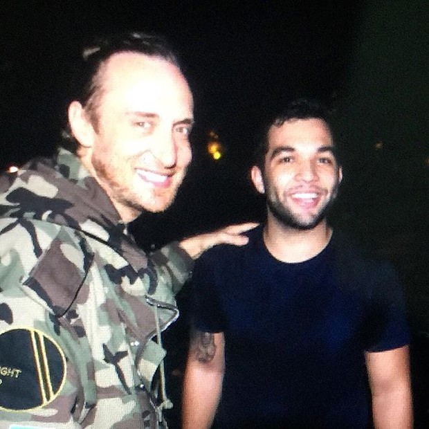 David Guetta e Jonathan Costa em casa de shows no Rio (Foto: Instagram/ Reprodução)