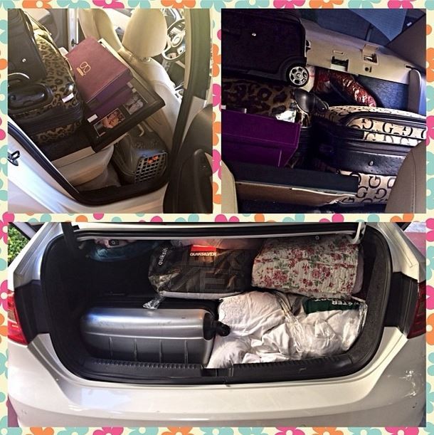 Bárbara Evans mostra carro cheio de malas (Foto: Instagram/Reprodução)