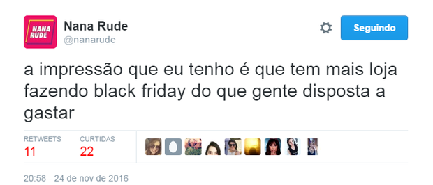 Comentários sobre a Black Friday brasileira (Foto: Reprodução/Twitter)