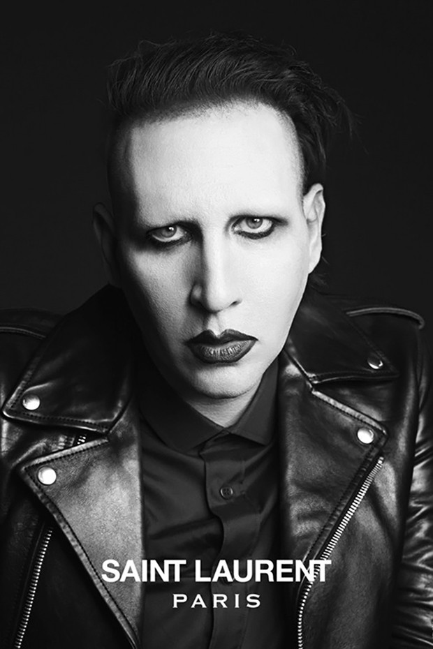 Marilyn Manson na campanha de Yves Saint Laurent (Foto: Yves Saint Laurent/Divulgação)