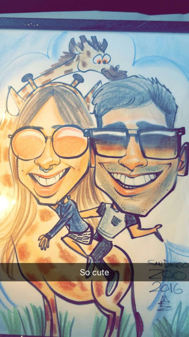 Caricatura de Talita e Igor (Foto: Reprodução/Snapchat)