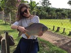 Bruna Santana mostra resultado de dia de pesca: 'Pescaria rendeu'